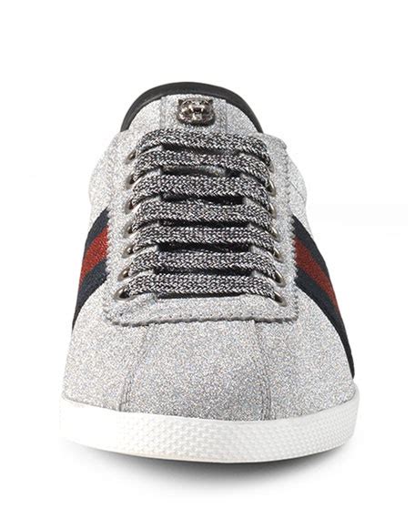 gucci bambi glitter web low-top sneaker argento|Gucci 2017 Bambi Glitter Web Sneakers .